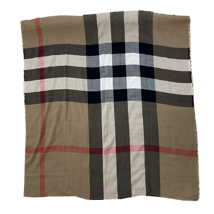 Burberry - Merino Wool House Check Square Scarf - OS