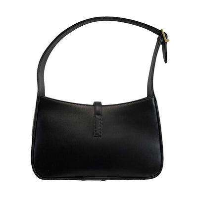 Saint Laurent Le 5 a 7 Hobo Leather Small in Smooth Leather Black Handbag