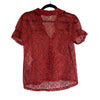 Comme des Garcons Girl Pristine Sheer Lace Shirt Button Down 2020 Red XS