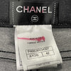 Chanel New w/o Tags Slim Pants Tweed 13B Black White 42 US 10 Grey Anthracite