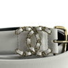 Chanel - 21P New w/ Tags - CC White leather Belt - Size 75