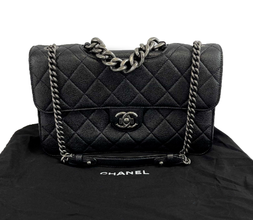 chanel bag with chain handle handbag