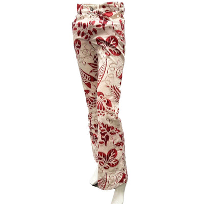 Gucci ULTRA RARE Runway Tom Ford Hawaii red and white jeans pants 38 US 2