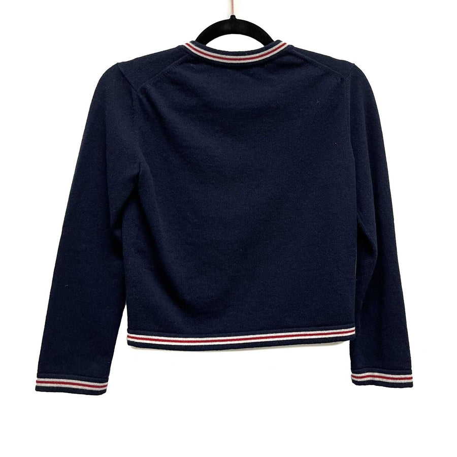 Chanel 19 No. 5 Logo Navy Blue Pullover Sweater 34 US 2