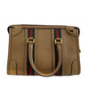 Gucci Beige Leather Bauletto Double G Small Top Handle Tote Crossbody Bag