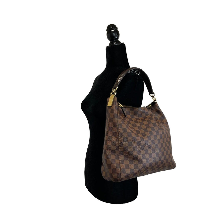 Louis Vuitton LV Portobello Damier Ebene PM Brown Shoulder Bag