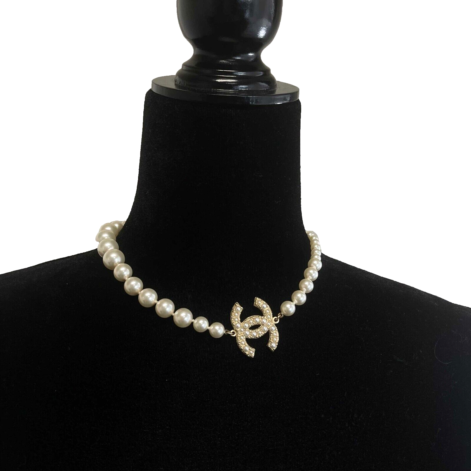 Chanel Gold Metal, Imitation Pearl, CC Medallion 100 Anniversary