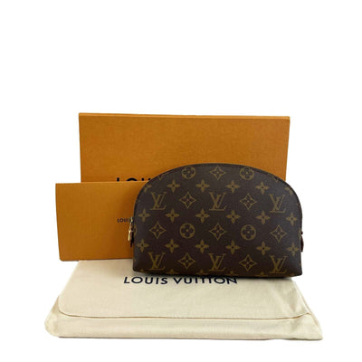 Louis Vuitton Cosmetic Pouch Monogram Canvas GM Brown Excellent Accessories