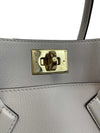 Louis Vuitton - LV On My Side MM Beige Leather Top Handle w/ Shoulder Strap