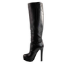 Gucci Leather Platform Knee High Boots IT 35.5 US 5.5 Brown