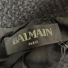 Balmain Cape Wool Peacoat - Black, Silver-Toned Hardware 36 US S Jacket