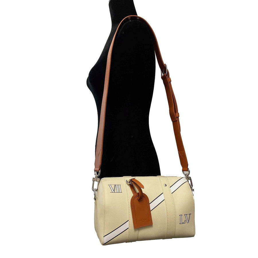 Louis Vuitton - City Keepall Bag Trunk L'oeil Calf Leather Cream Shoulder Bag