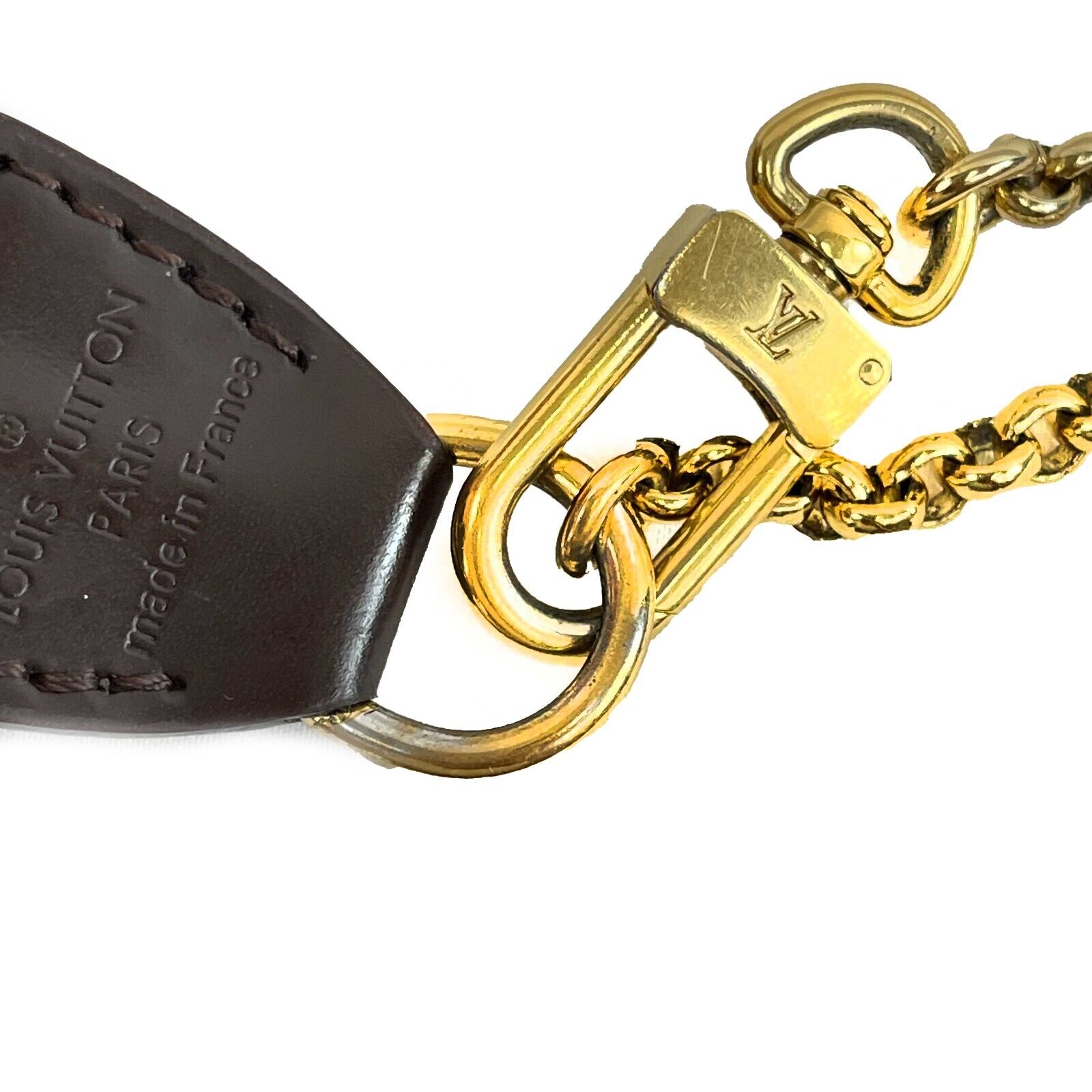 Louis Vuitton - LV Damier Ebene Eva Chain Strap w/ Leather Crossbody Strap