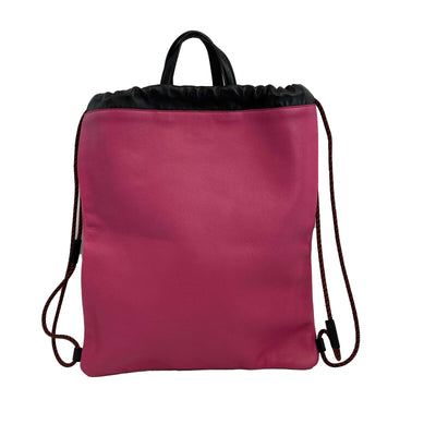 Gucci - Pink logo Drawstring Backpack w/ Top Handle