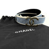 CHANEL - Blue Denim CC Buckle Belt Size - 80 / 32