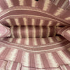 Christian Dior Bayadere Stripe Large Book Tote D-Stripes Embroidery Pink