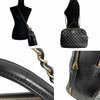 CHANEL - Quilted Trendy CC Black Lambskin Bowling Large Top Handle Bag w/ Strap