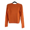 Hermes Crew Neck Wool H logo Knit Sweater Orange 34 US 2