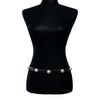 CHANEL - B13 S Studded Faux CC Pearl Leather - 80/32 Belt