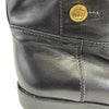 CHANEL - VINTAGE 9 CC Gold Buttons Black and Gold Leather Boots - 37 US 6.5