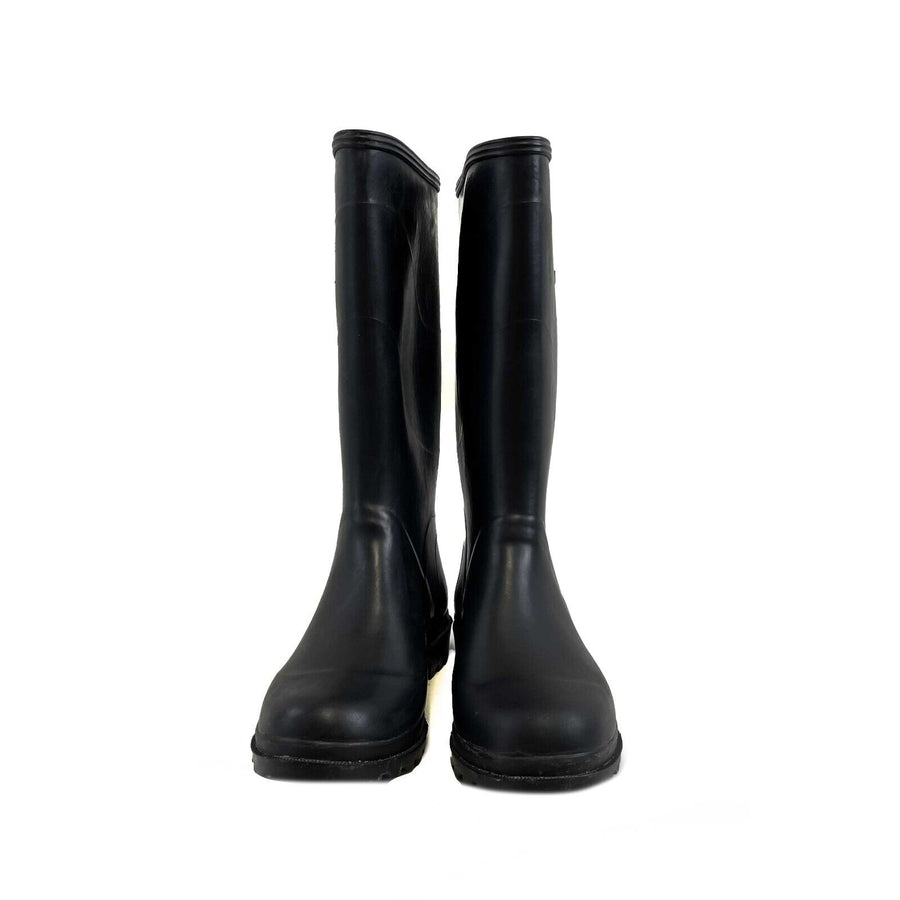 Chanel Very Good Vintage Rare CC Logo Rubber Rain Boots 90s Black 37 US 7 Shoes