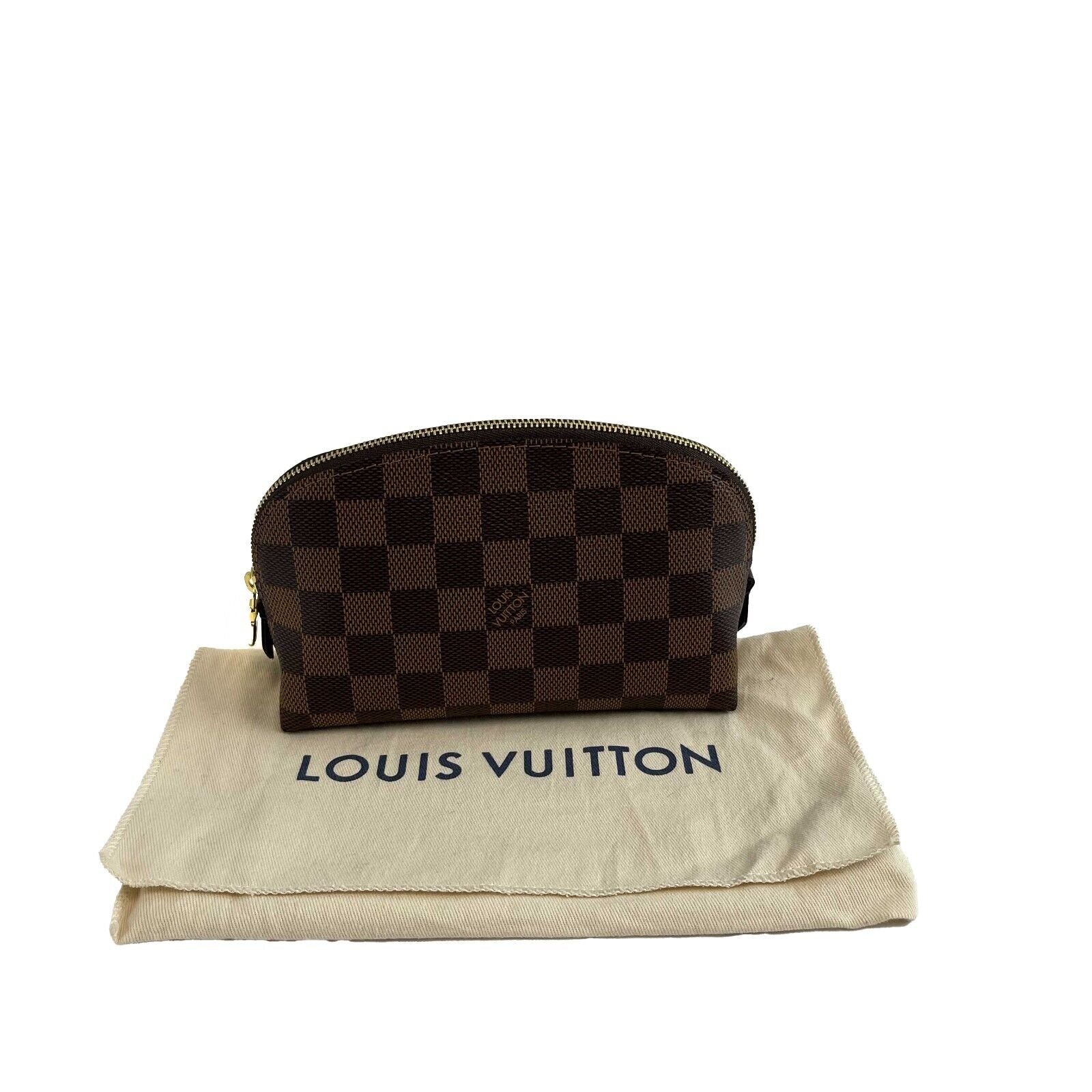 Louis Vuitton Cosmetic Pouch PM Pochette Damier Ebene Excellent