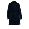 Bottega Veneta 2022 black turquoise Chenile Boucle coat Midnight Blue IT 36 US 0