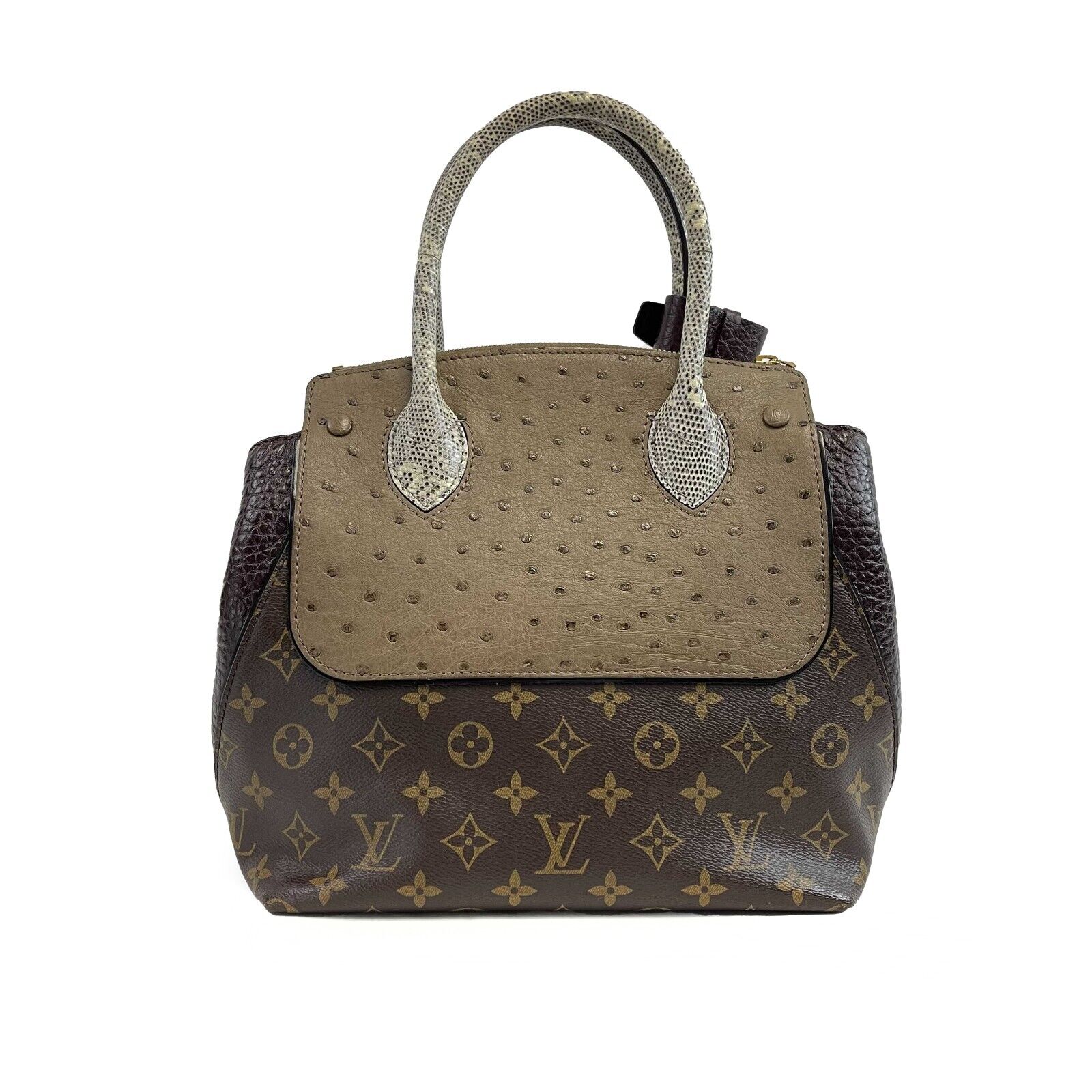 Louis Vuitton - Exotique Monogram Ostrich Python Majestueux - MM Bag