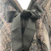 Brunello Cucinelli - Mohair Alpaca Tartan Plaid Sequin Bow Poncho Cape Sweater