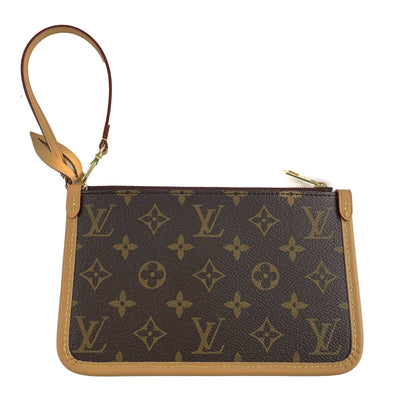 Louis Vuitton - LV Carry All MM Pochette in Monogram Canvas - Brown Wristlet