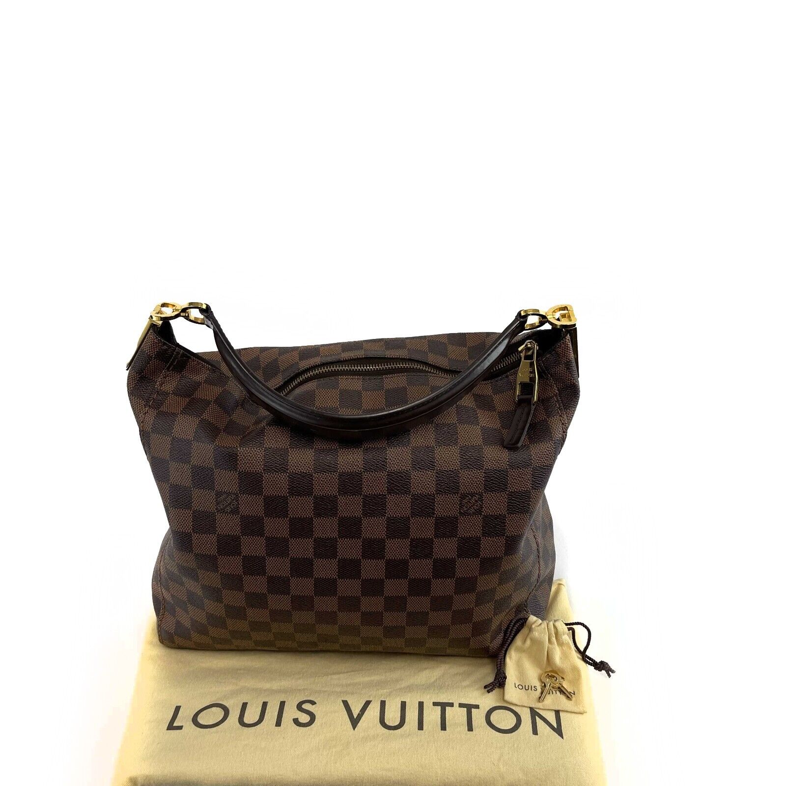 Louis Vuitton - LV On My Side MM Beige Leather Top Handle w/ Shoulder -  BougieHabit
