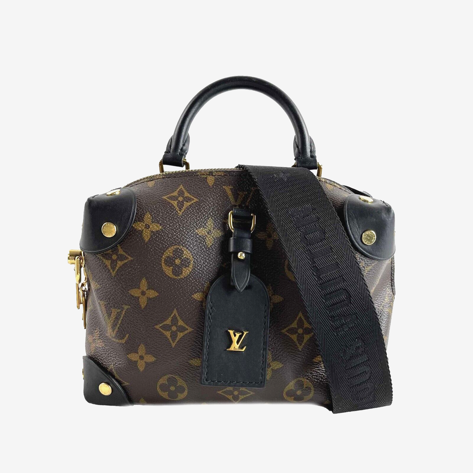 Louis Vuitton Petite Malle Souple Monogram Canvas Brown Crossbody Handbag