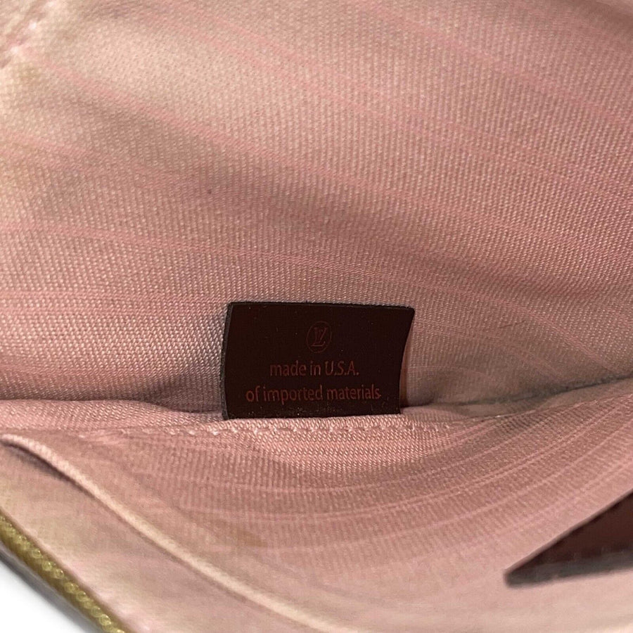 Louis Vuitton Damier Ebene Pouch Wristlet Pochette Clutch Bag - Good Condition