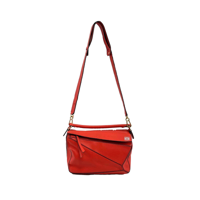 Loewe Puzzle Scarlet Medium Handbag Excellent