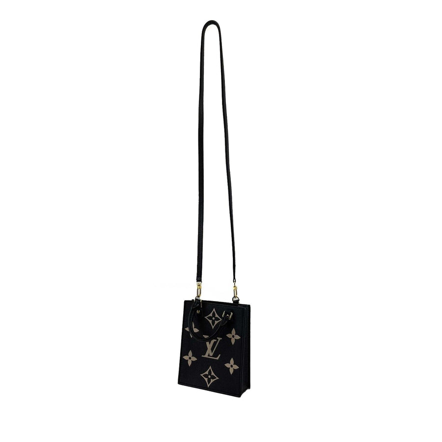 Louis Vuitton Petit Sac Plat Bag Bicolor Monogram Empreinte Giant Crossbody Bag