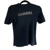 Chanel 21P RUNWAY Short Sleeve Knit Black White Top FR 38 US 4