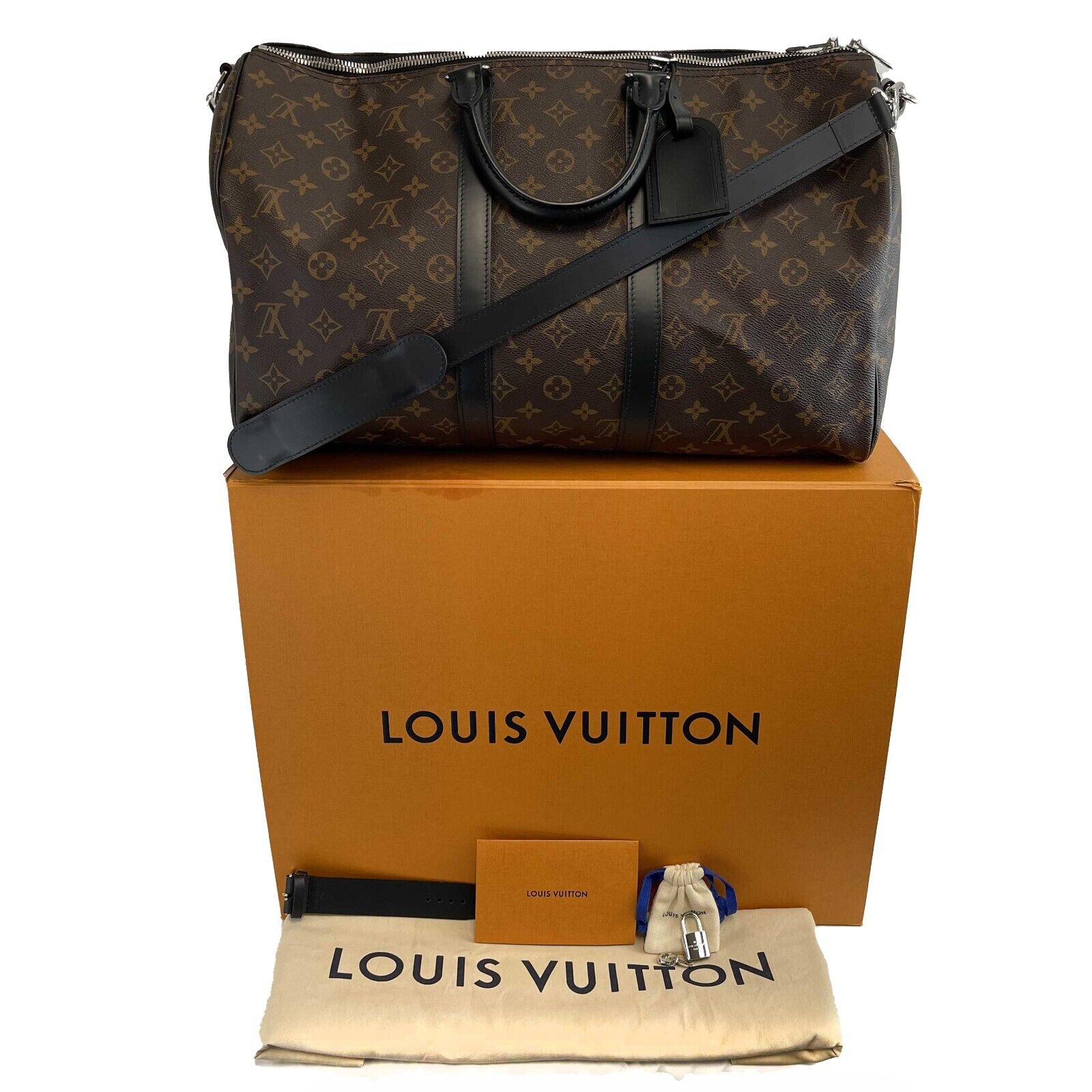 Louis Vuitton Monogram Macassar Canvas Keepall Bandouliere 45 Bag Louis  Vuitton