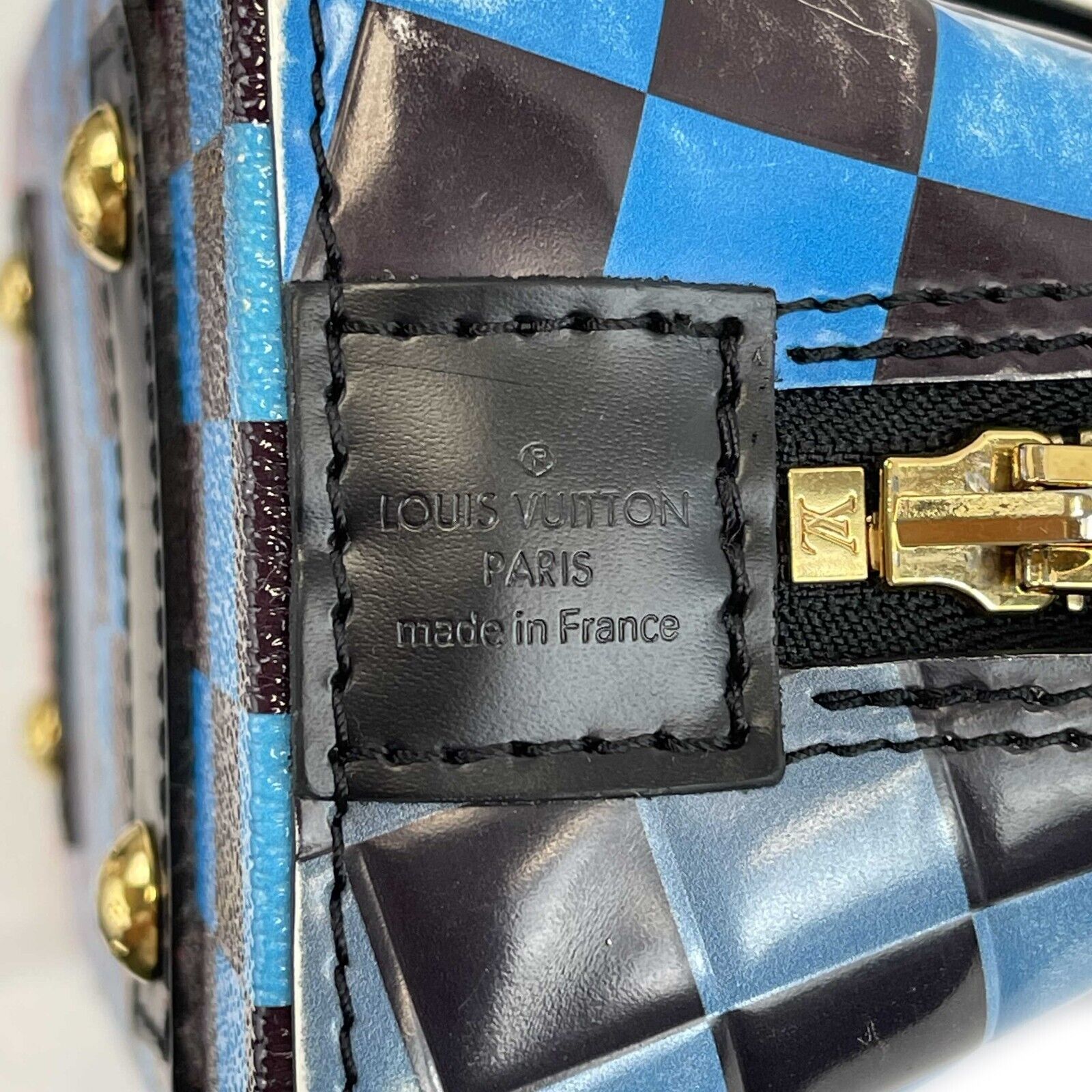 Louis Vuitton Limited Edition Braid Handle Alma BB in Damier Azur - SOLD