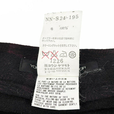 Yohji Yamamoto + Noir - Muted Plaid A-Line Skirt - Black Multi - Size 1