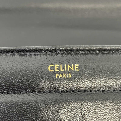 Celine - Black / Gold Matelasse Monogram Quilted Goatskin Shoulder Bag