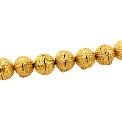 CHANEL - Vintage 1986 Ball Gold Tone Necklace - Adjustable Length