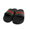 Gucci - Men's Web Rubber Slide / Sandal - Black, Red, Green - Size 9 BRAND NEW
