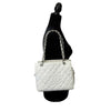 CHANEL - Petite Timeless Tote Caviar Quilted Leather - White Shoulder Bag / Tote