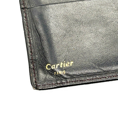 CARTIER - Must de Cartier Wallet - VTG Black Bifold Banknote/Credit Card Holder