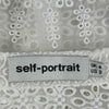 Self-Portrait - New w/ Tags - Organza Floral Eyelet Blouse - White - 4 US 0