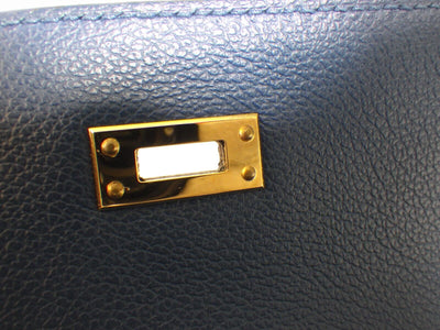 HERMÈS Kelly Danse shoulder bag in Black Swift leather with Gold