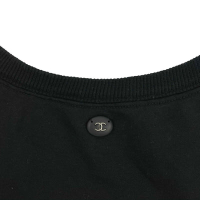 Chanel - 2017 Black Gabrielle Chanel Coco Script Sweatshirt - Size 42 US Large