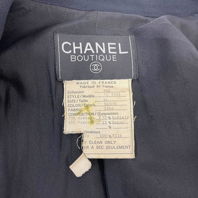 CHANEL -Vintage 94P 1994 Black Blazer - Double Breasted - CC Buttons - 36 / US 6