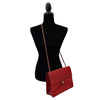 CHANEL - Vintage Jumbo CC Lambskin Single Flap Red Shoulder Bag