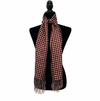 Dolce & Gabbana - Excellent - Dotted Maroon and Cream Fringed Shawl - OS